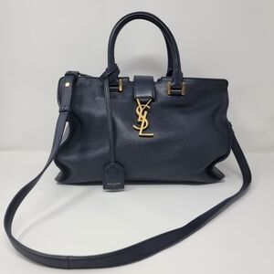 SAINT LAURENT YSL Cabas Leather Crossbody Bag